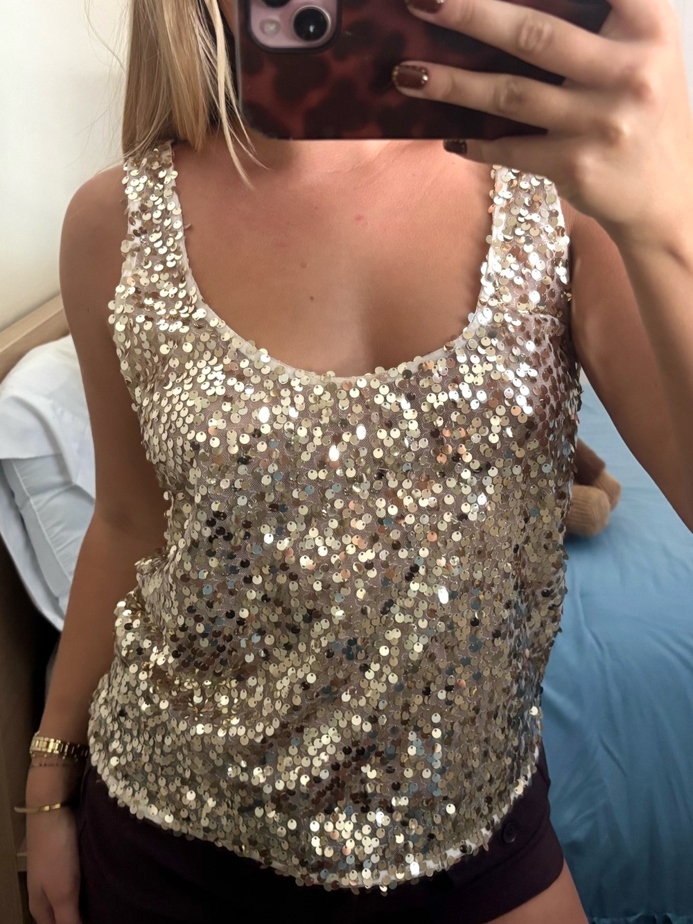 Vintage Abercrombie & Fitch Sequin Tank Top